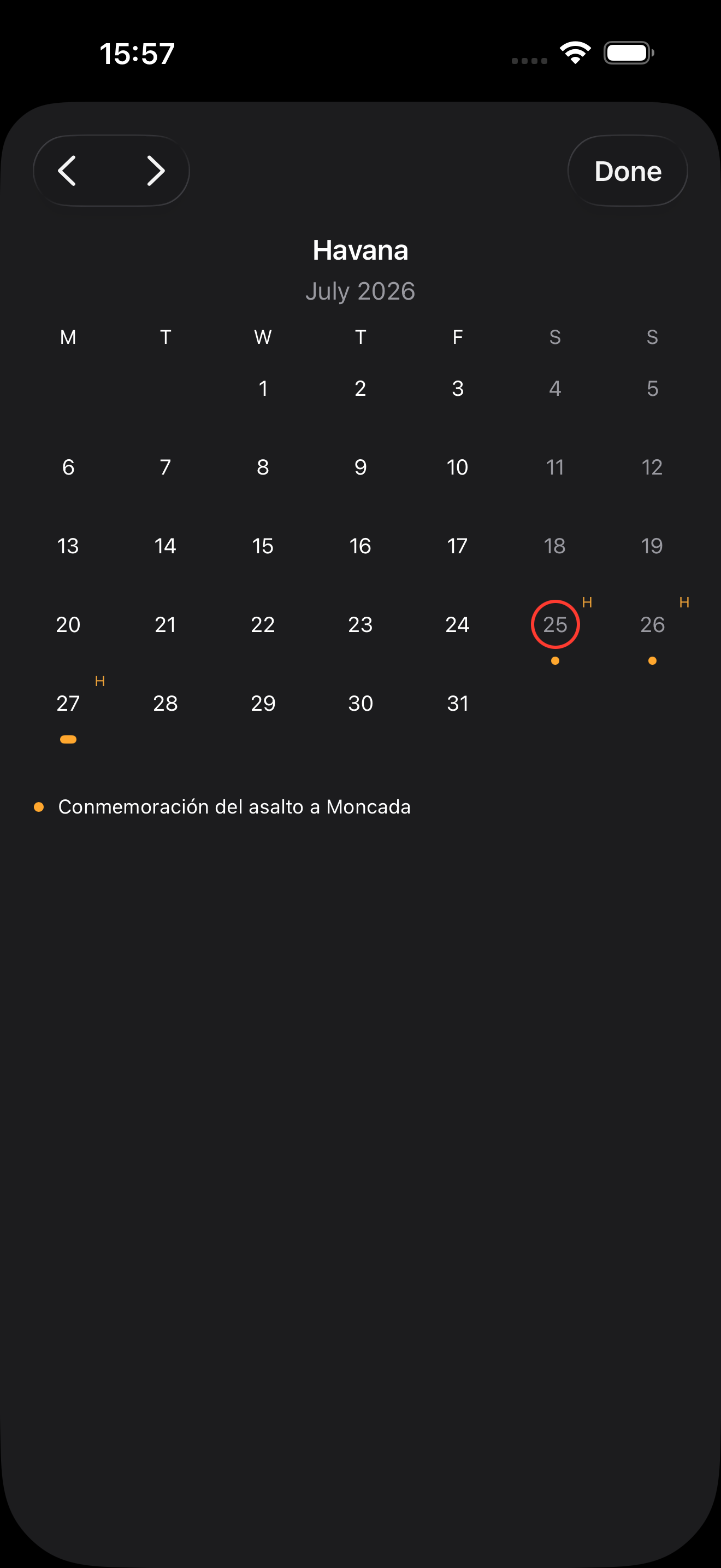 WorldTime iPhone Pro screen